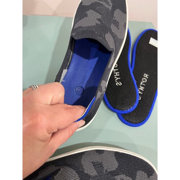 Rothys Slip-On Sneakers Women’s 6.5 Gray Camo Washable Eco Shoes - Picture 6 of 11